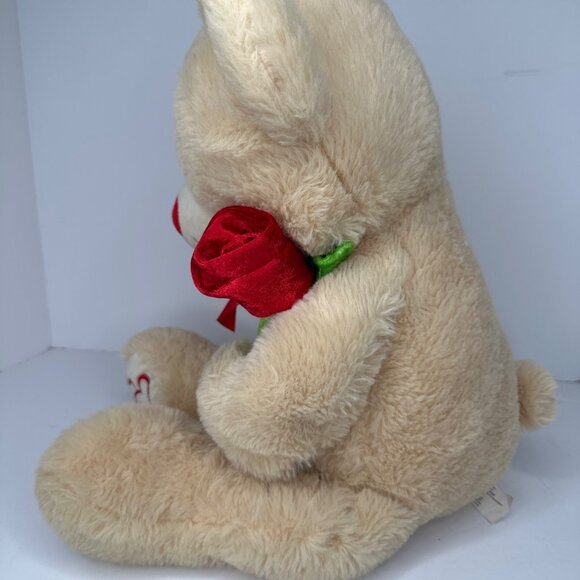Kellytoy Large Plush Teddy Bear 20in Red Bow Rose Valentine Stuffed Animal Soft - Picture 4 of 9